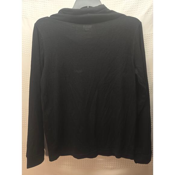 Marvel Sweater Womens Size Large Black Long Sleeve Cowl Neck Drawstring Iron Man - Picture 7 of 8